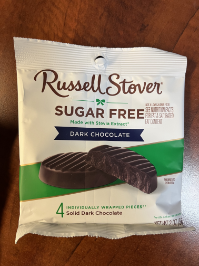 Russell Stover Sugar Free Dark Chocolate 