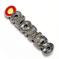 Colorado "Pewter" Letters Magnet 