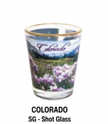 Colorado Columbine Shot Glass 